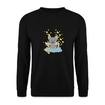 Fledermaus Fledermäuse Kinder Kind Halloween - Unisex Pullover - Schwarz - Vorne - Alina (178cm) & Michal (187cm)