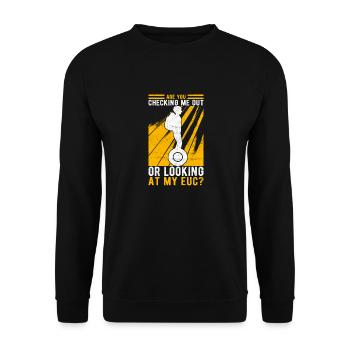 EUC Monowheel - Unisex Sweatshirt - black - Front - Alina (178cm) & Michal (187cm)
