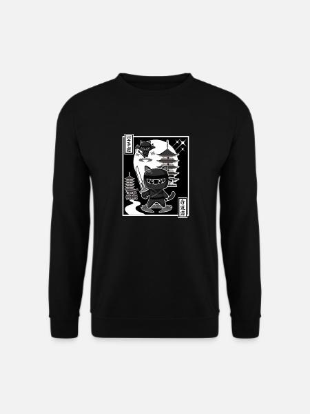 Ninja Cat - Unisex Sweatshirt - black
