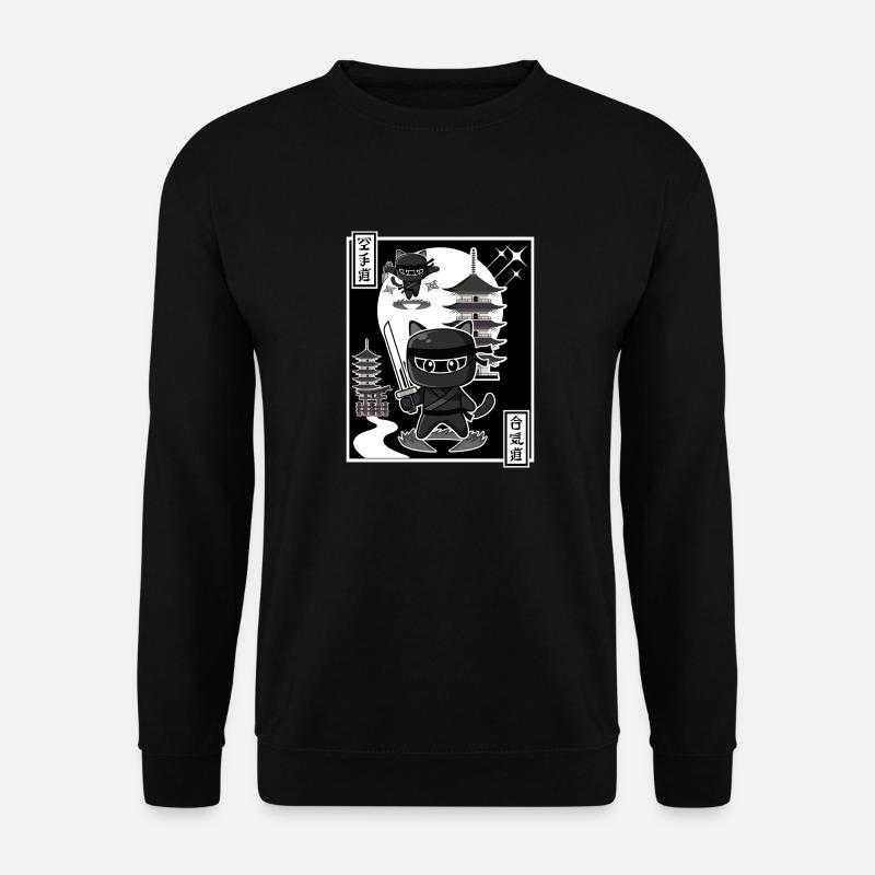Ninja Cat - Unisex Sweatshirt - black