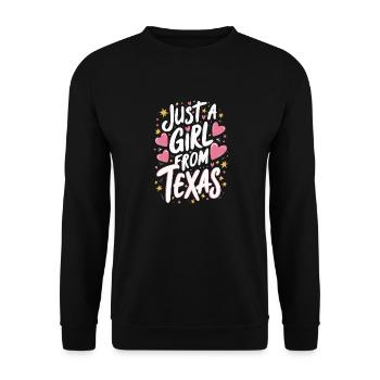 Texas State Texans Texas - Unisex Sweatshirt - black - Front - Alina (178cm) & Michal (187cm)