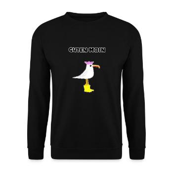 Moin Möwe - Unisex Pullover - Schwarz - Vorne - Alina (178cm) & Michal (187cm)