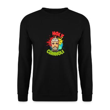 Holy Cannoli! - funny gifts for Italy lovers - Unisex Sweatshirt - black - Front - Alina (178cm) & Michal (187cm)