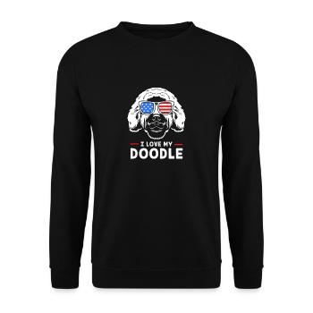 Goldendoodle - Unisex Sweatshirt - black - Front - Alina (178cm) & Michal (187cm)