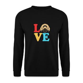 Goldendoodle - Unisex Sweatshirt - black - Front - Alina (178cm) & Michal (187cm)