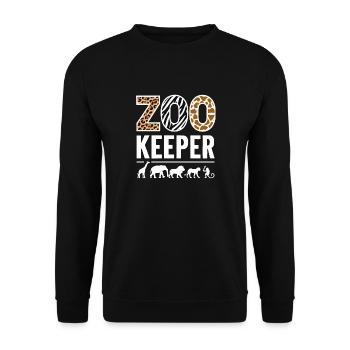 Animaux du zoo Gardien de zoo - Sweat-shirt Unisexe - noir - Devant - Alina (178cm) & Michal (187cm)