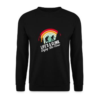 Lifes a climb - Sweat-shirt Unisexe - noir - Devant - Alina (178cm) & Michal (187cm)