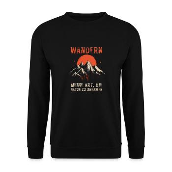 Randonnée pédestre - Profiter de la nature pour les amoureux de la nature - Sweat-shirt Unisexe - noir - Devant - Alina (178cm) & Michal (187cm)