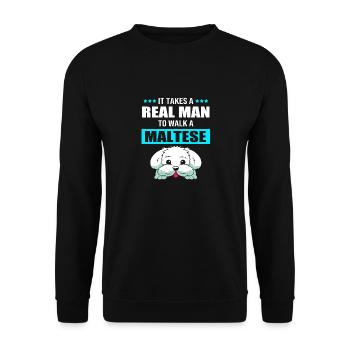 Maltese - Unisex Sweatshirt - black - Front - Alina (178cm) & Michal (187cm)