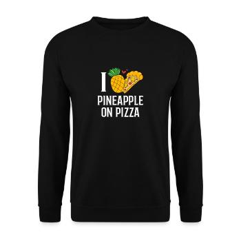 Pizza Hawaii Pizza Ananas - Unisex Pullover - Schwarz - Vorne - Alina (178cm) & Michal (187cm)
