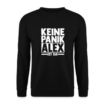 Alexander Alexandra Alexa Alex - Unisex Pullover - Schwarz - Vorne - Alina (178cm) & Michal (187cm)