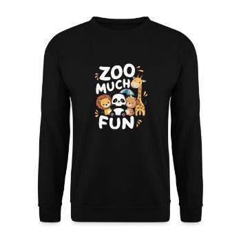 Animaux du zoo Gardien de zoo - Sweat-shirt Unisexe - noir - Devant - Alina (178cm) & Michal (187cm)