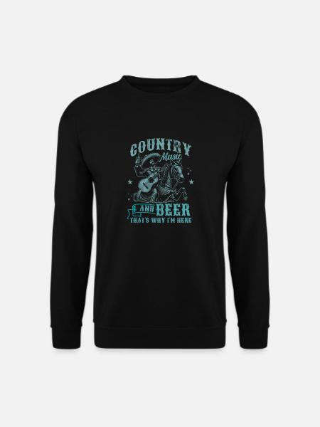 Country-Musik-Liebhaber, darum bin ich hier Country - Unisex Pullover - Schwarz