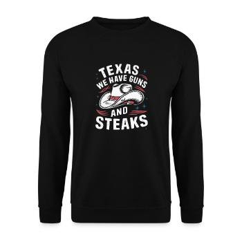 Texas State Texans Texas - Unisex Sweatshirt - black - Front - Alina (178cm) & Michal (187cm)