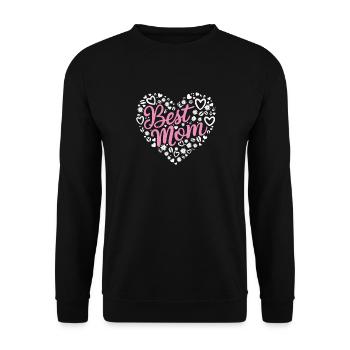 Maman Maman Fête des Mères Famille - Sweat-shirt Unisexe - noir - Devant - Alina (178cm) & Michal (187cm)