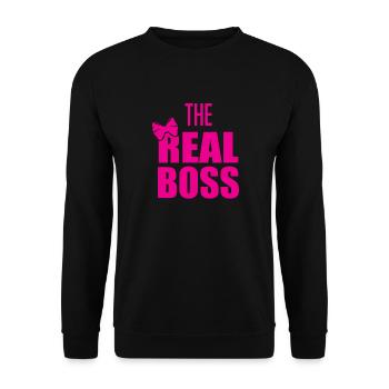 Le vrai patron - Sweat-shirt Unisexe - noir - Devant - Alina (178cm) & Michal (187cm)