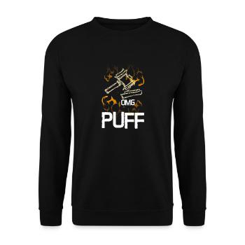 Omg Puff Gout Hammer vintage - Unisex Sweatshirt - black - Front - Alina (178cm) & Michal (187cm)