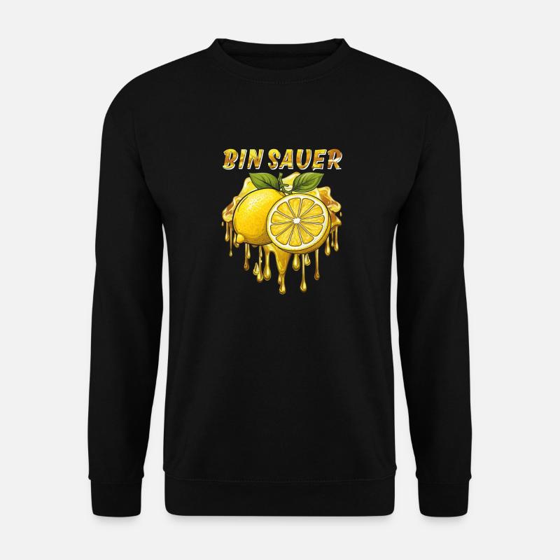 ZITRONE BIN SAUER - Unisex Pullover - Schwarz
