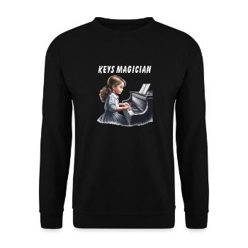 MAGICIEN DES TOUCHES DE PIANO - Sweat-shirt Unisexe - noir - Devant - Alina (178cm) & Michal (187cm)