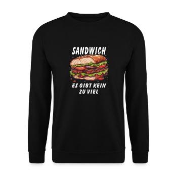 SANDWICH THERE'S NO TOO MUCH - Unisex Sweatshirt - black - Front - Alina (178cm) & Michal (187cm)
