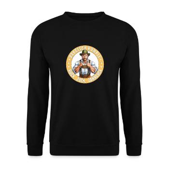 MAN BAVARIAN RUMBLE IN NO TIME AT ALL TOOTH GAP - Unisex Sweatshirt - black - Front - Alina (178cm) & Michal (187cm)