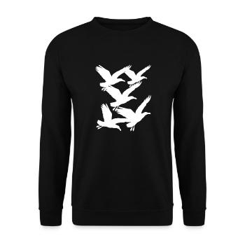 Seagull Seagulls Maritime - Unisex Sweatshirt - black - Front - Alina (178cm) & Michal (187cm)