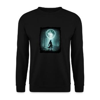 Werewolf - the call of the full moon - Unisex Sweatshirt - black - Front - Alina (178cm) & Michal (187cm)
