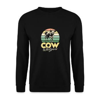 Kuhbauer Lustiger Bauernhof Kühe Tierfarm - Unisex Pullover - Schwarz - Vorne - Alina (178cm) & Michal (187cm)
