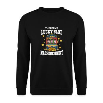 Jeux de casino Casino Las Vegas Joueurs - Sweat-shirt Unisexe - noir - Devant - Alina (178cm) & Michal (187cm)