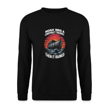 Conspiracy theorist Conspiracy theory - Unisex Sweatshirt - black - Front - Alina (178cm) & Michal (187cm)