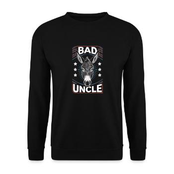 Uncle Fmilie Great-Uncle Uncle - Unisex Sweatshirt - black - Front - Alina (178cm) & Michal (187cm)