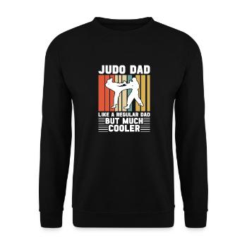 Judo Papa lustig Judoka Papa Kampfsport Vatertag - Unisex Pullover - Schwarz - Vorne - Alina (178cm) & Michal (187cm)