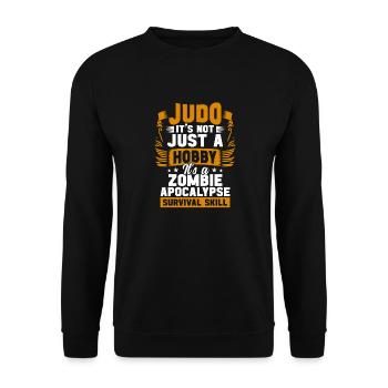 Judo citation drôle de judoka et arts martiaux judo - Sweat-shirt Unisexe - noir - Devant - Alina (178cm) & Michal (187cm)