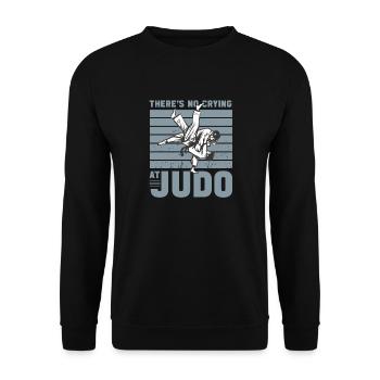 Judo kein Weinen bei Judo lustige Judoka und Martial - Unisex Pullover - Schwarz - Vorne - Alina (178cm) & Michal (187cm)