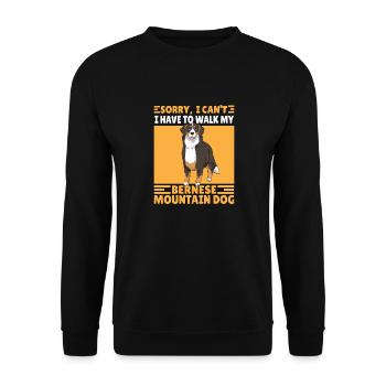 drôle bouvier bernois Dire cadeau - Sweat-shirt Unisexe - noir - Devant - Alina (178cm) & Michal (187cm)