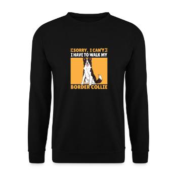 Drôle je ne peux pas border collie chien dire - Sweat-shirt Unisexe - noir - Devant - Alina (178cm) & Michal (187cm)