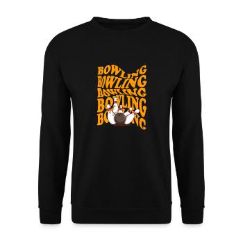 Funny Bowling Skittles Skittles Sports Gift - Unisex Sweatshirt - black - Front - Alina (178cm) & Michal (187cm)