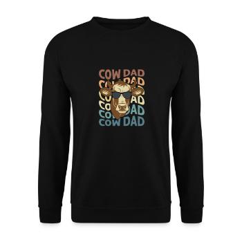 Kuhbauer Lustiger Bauernhof Kühe Tierfarm - Unisex Pullover - Schwarz - Vorne - Alina (178cm) & Michal (187cm)