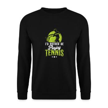 drôle de raquette de joueur de tennis que j’aurais - Sweat-shirt Unisexe - noir - Devant - Alina (178cm) & Michal (187cm)