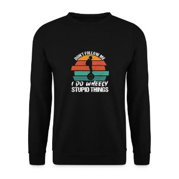 EUC Monowheel - Unisex Sweatshirt - black - Front - Alina (178cm) & Michal (187cm)