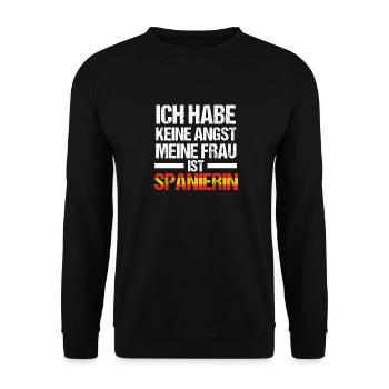 Spanier Spanien - Unisex Pullover - Schwarz - Vorne - Alina (178cm) & Michal (187cm)