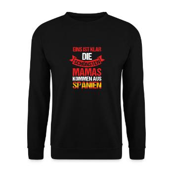 espagnole maman maman espagnole - Sweat-shirt Unisexe - noir - Devant - Alina (178cm) & Michal (187cm)