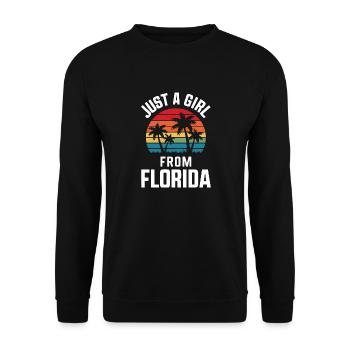 Florida USA America Seed - Unisex Sweatshirt - black - Front - Alina (178cm) & Michal (187cm)