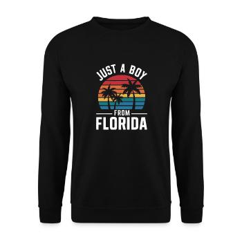 Florida USA America Seed - Unisex Sweatshirt - black - Front - Alina (178cm) & Michal (187cm)