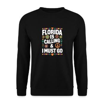 Florida USA America Seed - Unisex Sweatshirt - black - Front - Alina (178cm) & Michal (187cm)