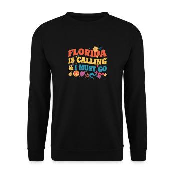 Florida USA Amerika Saat - Unisex Pullover - Schwarz - Vorne - Alina (178cm) & Michal (187cm)