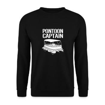 Pontonboot Boot Boote - Unisex Pullover - Schwarz - Vorne - Alina (178cm) & Michal (187cm)