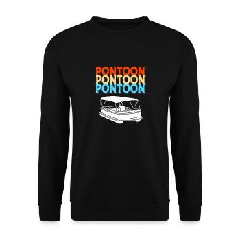 Pontonboot Boot Boote - Unisex Pullover - Schwarz - Vorne - Alina (178cm) & Michal (187cm)