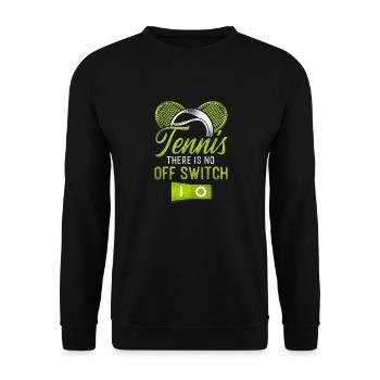 Drôle de joueur de tennis Raquette Tennis - Sweat-shirt Unisexe - noir - Devant - Alina (178cm) & Michal (187cm)