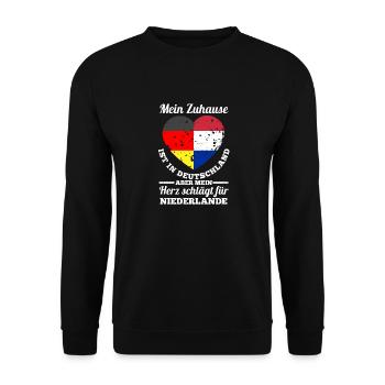 Holland Dutch Germany Netherlands - Unisex Sweatshirt - black - Front - Alina (178cm) & Michal (187cm)